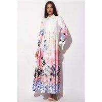 Maxikleid im Hemdblusenstil mit Blumenmuster