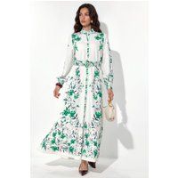 Maxikleid mit Blumenmuster in A-Linie