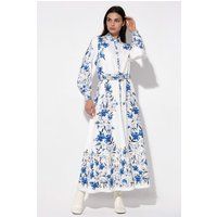 Maxikleid mit Blumenprint und Gürtel