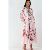 Florales A-Linien-Maxi-Wickelkleid