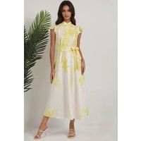 Elegantes Maxi-Hemdblusenkleid mit Blumenmuster