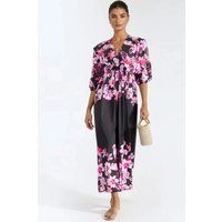 Florales Maxikleid mit V-Ausschnitt