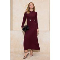 Minimalistisches langärmeliges Maxikleid