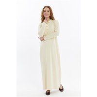Elegantes Strick-Maxikleid mit Polokragen