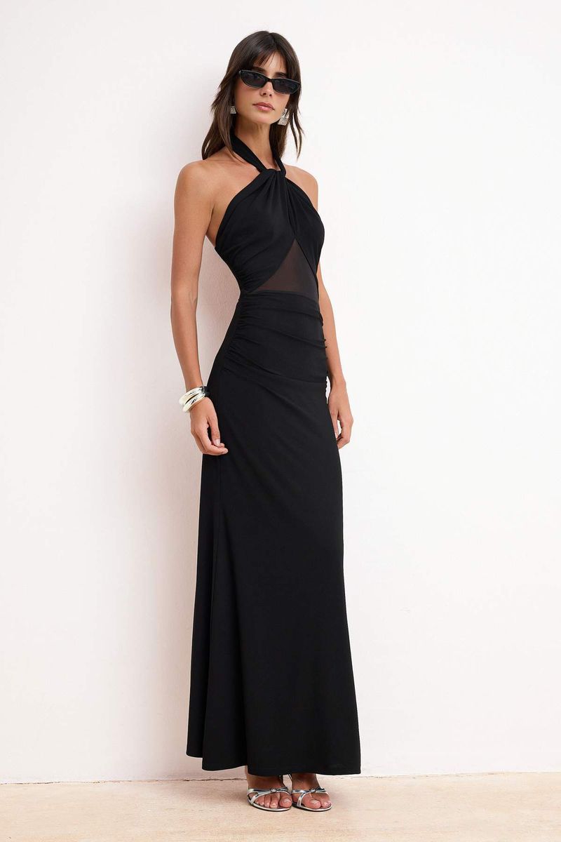 Elegantes Neckholder-Abendkleid mit Cut-out