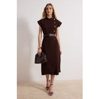 Elegantes Midikleid mit Knopfdetail