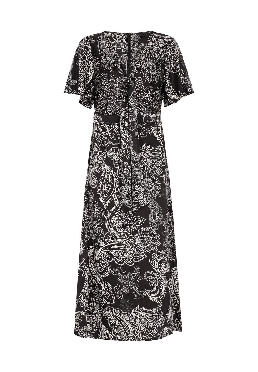 Paisley-Midikleid mit V-Ausschnitt