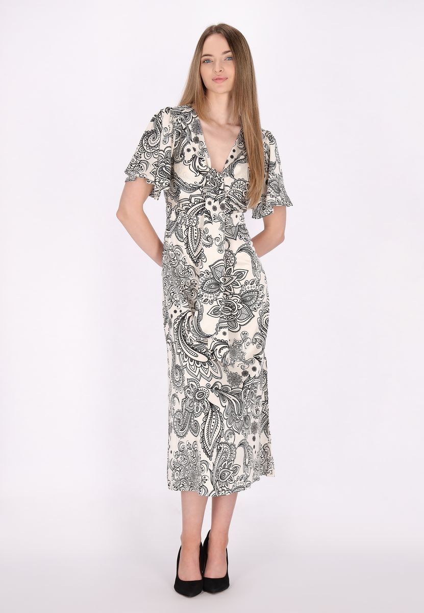 Elegantes Midikleid mit Paisleymuster