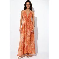 Halter-Maxikleid mit Paisleymuster