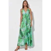 Halter-Maxikleid mit Paisley-Muster