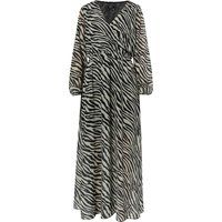 Fließendes Maxikleid mit Zebramuster