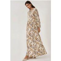 Fließendes Maxikleid mit Blumendruck