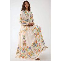 Luftiges Maxi-Stufenkleid mit Blumenmuster