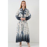 Gestuftes Maxikleid mit Paisley-Muster