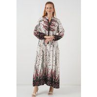 Gestuftes Maxikleid mit Paisleymuster