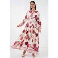 Gestuftes Maxikleid mit Blumenmuster