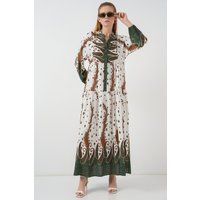 Gestuftes Maxikleid mit Paisleymuster