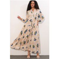 Gestuftes Maxikleid mit Blumenmuster