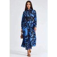 Maxikleid mit abstraktem Muster