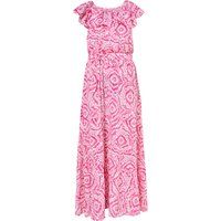 Bedrucktes Maxikleid mit Volants