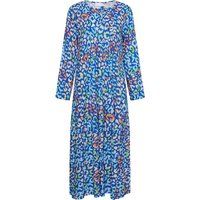 Gestuftes Maxikleid mit Leoparden-Print