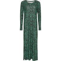 Maxi-Langarmkleid mit Zebramuster
