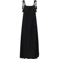 Fließendes Maxikleid mit Quasten-Bindeträgern