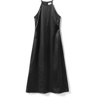 Elegantes Satin-Maxikleid mit Neckholder