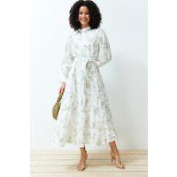 Gestuftes Maxi-Kleid mit Blumenmuster