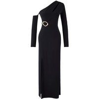 Asymmetrisches Maxikleid mit Ringdetail