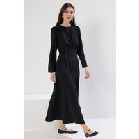 Eleganter drapierter Maxi mit Rosette