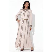 Maxi-Hemdkleid mit Leopardenmuster-Akzenten