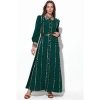 Maxi-Hemdkleid mit Leoparden-Details