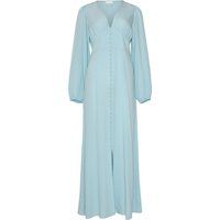 Fließendes Maxikleid mit Knopfleiste