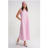 Lässig geschnittenes ärmelloses Maxikleid