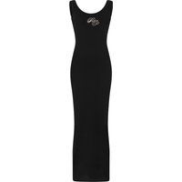 Maxikleid aus Rippstrick mit Strass