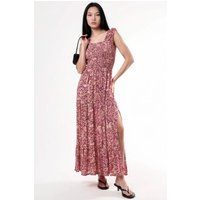Gesmoktes Maxikleid mit Paisley-Print