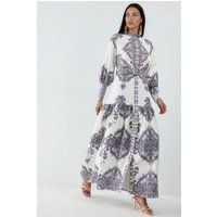 Maxi-Hemdkleid mit Paisley-Muster