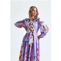 Maxikleid mit lebhaftem Blumendruck