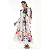 Florales Wickel-Maxikleid mit Print