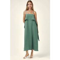 Maxikleid mit gestuftem Oberteil