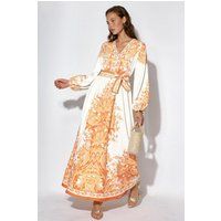 Paisley A-Linien Maxi-Kleid
