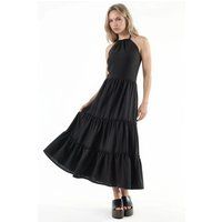 Stufen-Maxikleid mit Neckholder