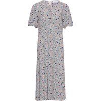 Florales Maxikleid mit Puffärmeln
