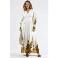Elegantes Maxikleid mit tropischem Print