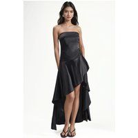 Trägerloses Kleid mit asymmetrischem Saum
