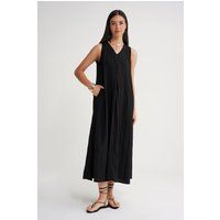 Ärmelloses Maxikleid mit V-Ausschnitt