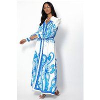 Maxikleid mit Paisleymuster und V-Ausschnitt