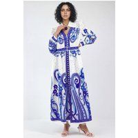 Paisley-Maxikleid mit V-Ausschnitt