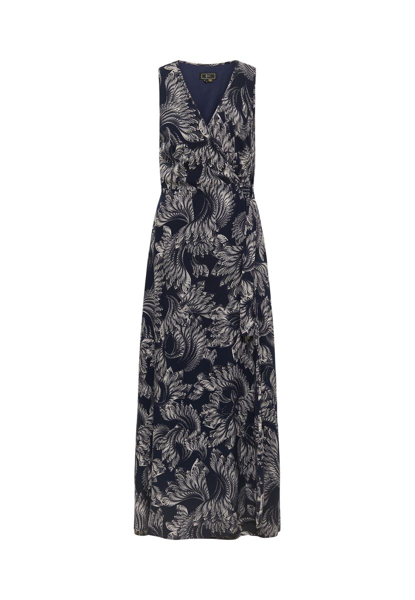 Elegantes Maxi-Wickelkleid mit Blumendruck